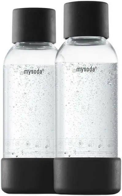 Mysoda Set van 2 flessen 1L Black