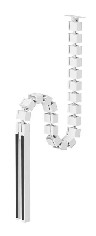 Neomounts Magnetic Cable Cover for sit/stand desk frames screw mounted magneticchannel white
