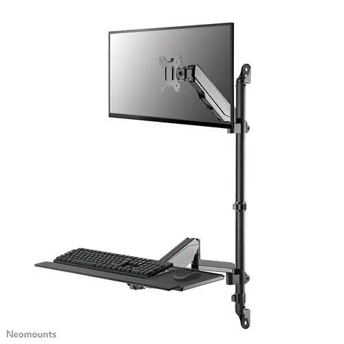 Neomounts WL90-325BL1 in hoogte verstelbaar wandwerkstation voor 17-32" schermen, keyb