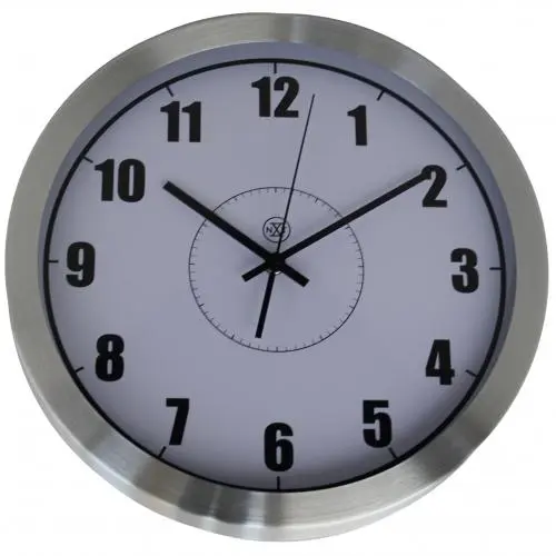 NeXtime klok 13802 Precision, Ø35 cm, Wand, Wit