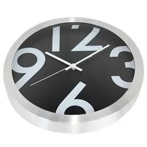 NeXtime klok 13803 Grote cijfers, Ø35 cm, Wand, Zwart