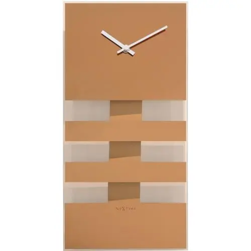 NeXtime klok 2855co Bold Stripes, 38x19 cm, Wand, Koper