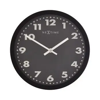 NeXtime klok 2906ma Mercure, Ø 25 cm, Wand, Zwart