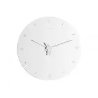 NeXtime klok 2989 Jumping Jack, zwart/wit geblokt, Ø35 cm, Wand, Wit