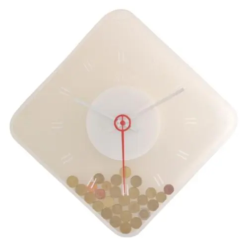 NeXtime klok 3006 Munten, 35x35 cm, Wand, Transparant