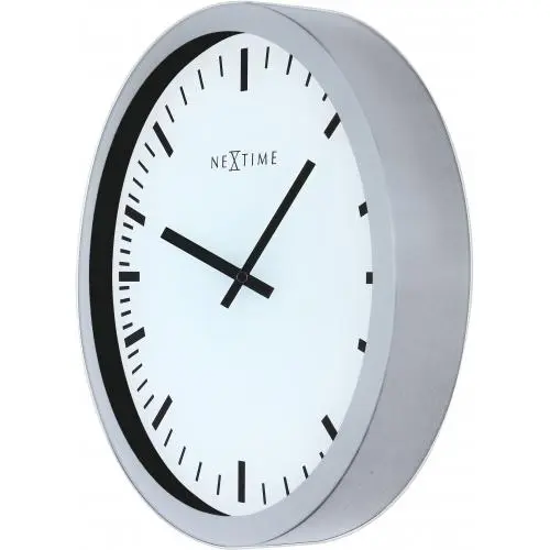 NeXtime klok 3031 Magic - Streep, 25x35,2 cm, Wand, Wit