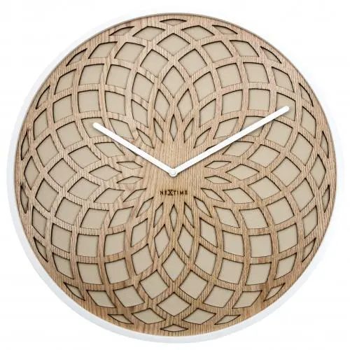 NeXtime klok 3150be Sun Small, Ø35 cm, Wand, Beige