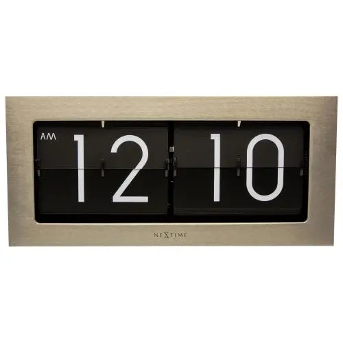NeXtime klok 5198zi Big Flip, 16,7x36 cm, Flip-over, Zilver