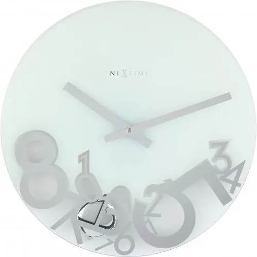 NeXtime klok 8115 Gelaagd, Ø43 cm, Wand, Zilver