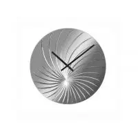 NeXtime klok 8134 Swirled, Ø43 cm, Wand, Zilver glanzend