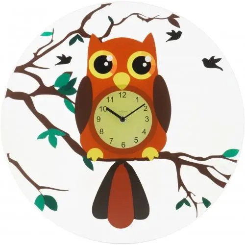 NeXtime klok 8169 Oohoo, Ø43 cm, Wand, Meerkleurig