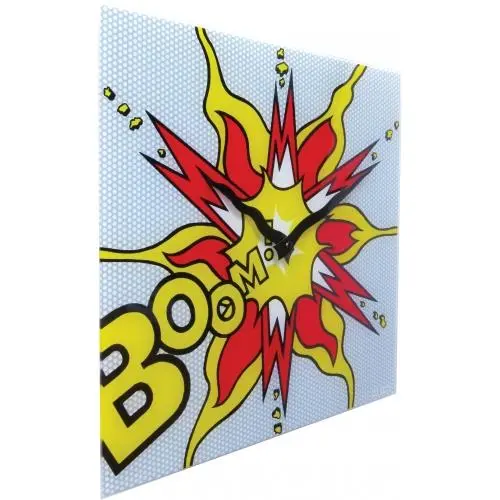 NeXtime klok 8173 Boom, 43x43 cm, Wand, Rood/ Geel/ Wit