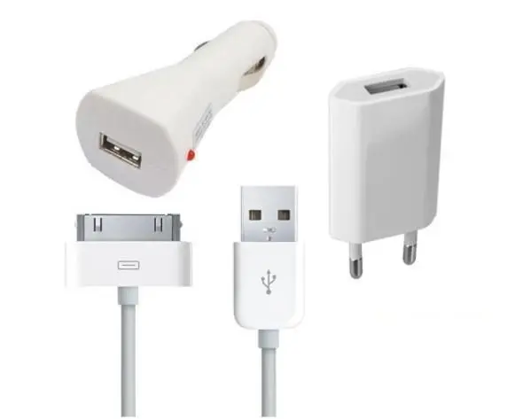 Oplader set - iPhone 30 pins - autolader / oplader / kabel