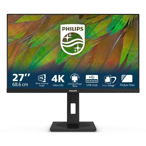 Philips 3000 series 27B1N3800/00 computer monitor 68,6 cm (27") 3840 x 2160 Pixels 4K Ultra HD LCD Zwart
