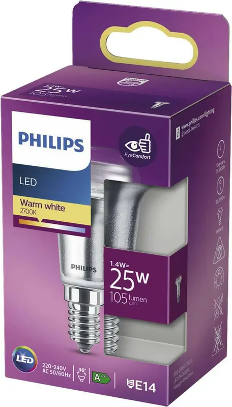 Philips LED E14 1,4W 25W 2700K 105Lm Reflector