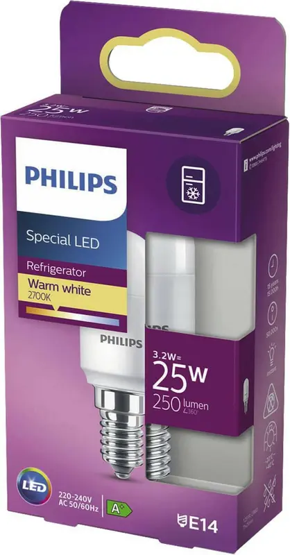 Philips Special LED Koelkast E14 3,2W 25W 2700K 250Lm