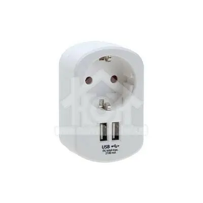 Q-Link Tussenstekker met 2x USB