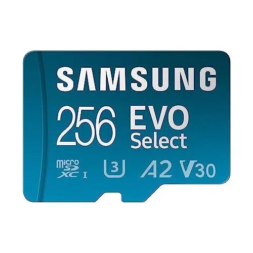 Samsung EVO Select 256GB micro SD XC UHS-I U3 130MB/s Full HD & 4K UHD SD Card Memory Card with Adapter (MB-ME256KA/EU)