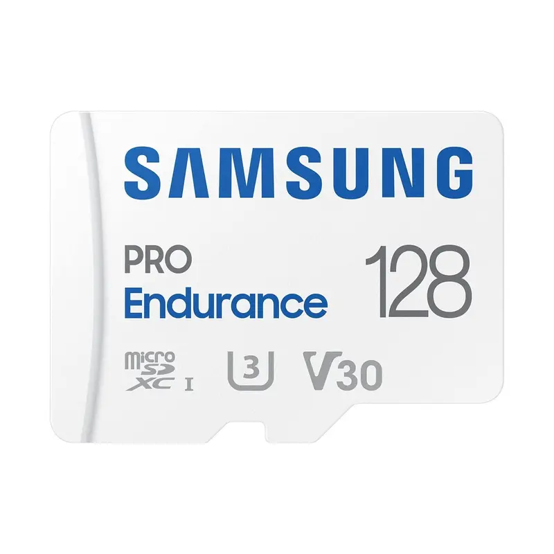 Samsung PRO Endurance microSD-geheugenkaart, 128GB microSDXC UHS-I U3 100MB/s Video Monitoring Memory Card met Adapter, MB-MJ128KA
