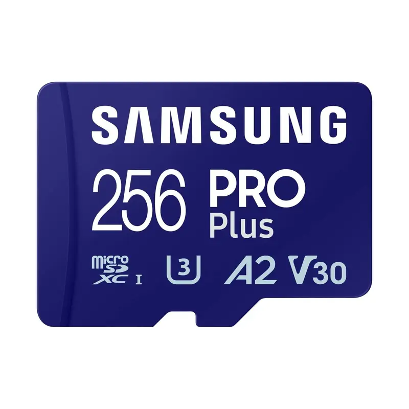Samsung PRO Plus microSD-geheugenkaart, 256GB, UHS-I U3, Full HD & 4K UHD, 180 MB/s lezen, 130 MB/s schrijven, voor smartphone, drone of action-cam, incl. SD-adapter, MB-MD256SA/EU
