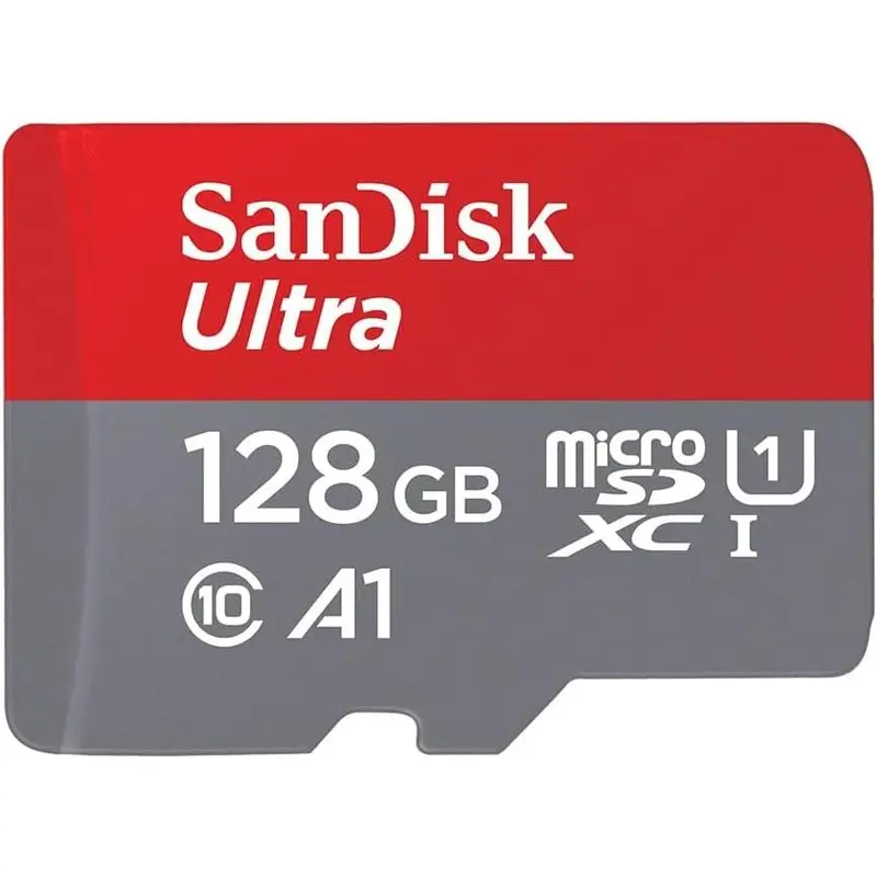 SanDisk Ultra Android MicroSDXC UHS-I Card 128GB + SD Adapter (For Smartphones And Tablets, A1, Class 10, U1, Full HD Videos, Up to 140MB/s Read Speed, 10 Years Limited Warranty)