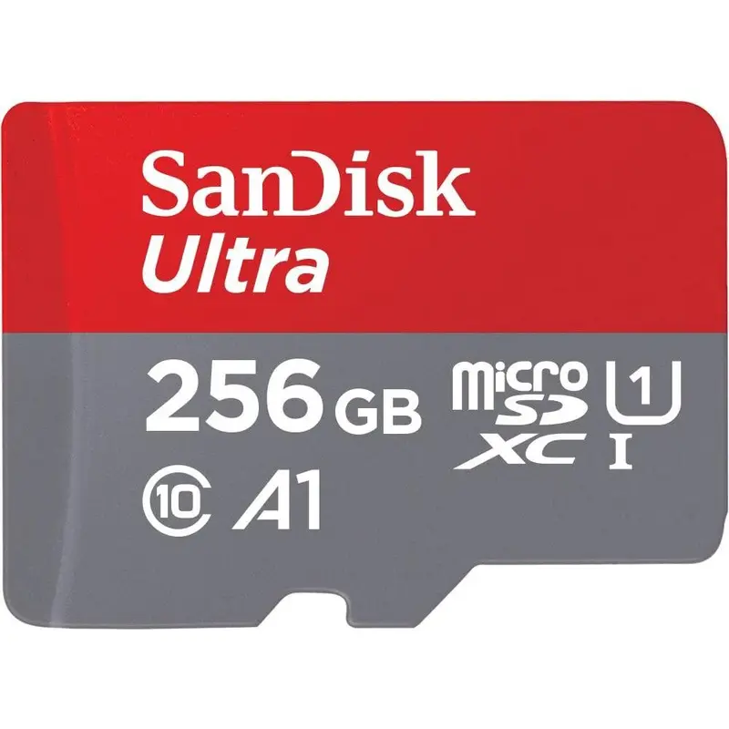 SanDisk Ultra Android MicroSDXC UHS-I-Kaart 256 GB + SD-Adapter (Voor Smartphones En Tablets, A1, Class 10, U1, Full HD Video's, Tot 150 MB/s Leessnelheid)