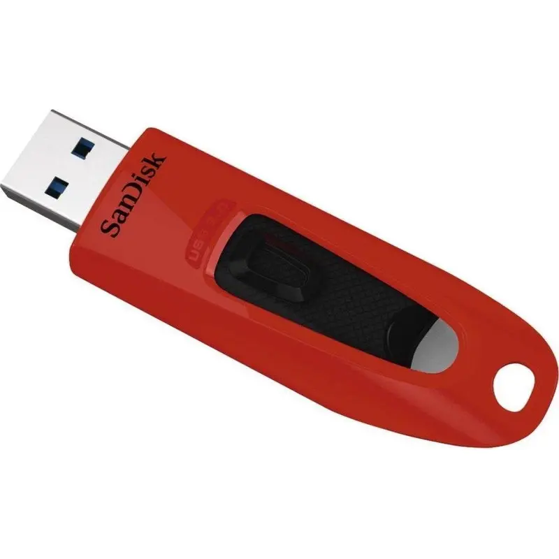 SanDisk Ultra, USB 3.0 Flash Drive, 64GB, USB-flashstation 130Mm/S - Rood