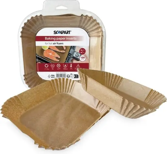 Scanpart Bakpapier Inlegvellen Airfryer 16x16cm