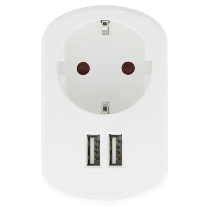 Scanpart Doorvoerstekker met 2x USB-A