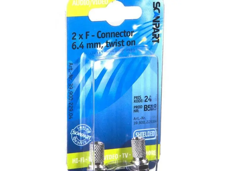 Scanpart F-Connector 6,4mm Male 2-Pack