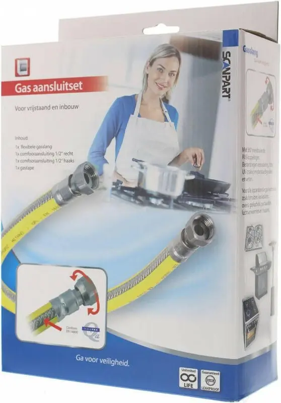 Scanpart Gas Aansluitset 1/2inch 1,25m Superflex