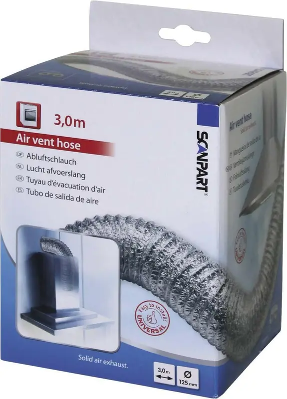 Scanpart Luchtafvoerslang 125mm 3m
