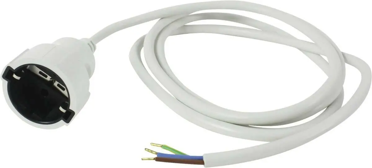 Scanpart Monteerbare Verlengkabel 2m wit