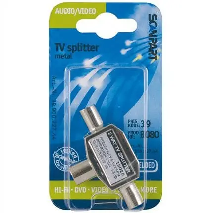 Scanpart TV Splitter 9,5mm Female 2x 9,5mm Male