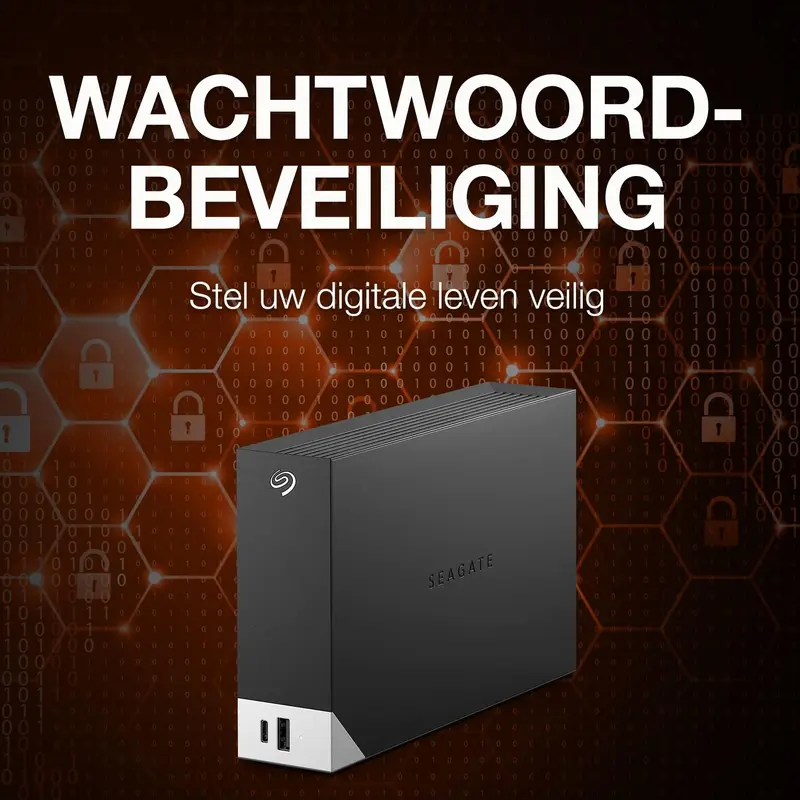 Seagate One Touch Hub, 6 TB, Externe Harde Schijf, USB-C, USB 3.0, voor pc, laptop en Mac, 4 maanden Adobe Creative Cloud Fotografielidmaatschap, 1 Jaar Mylio, 3 jaar Rescue Services (STLC6000400)