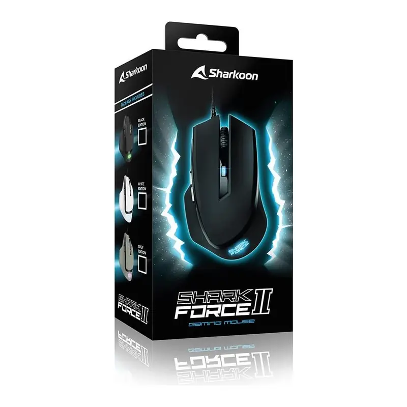 Sharkoon Shark Force II wit, gaming muis, 4044951030446
