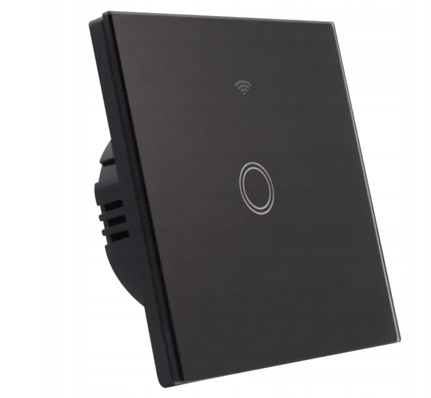Smart wandschakelaar zwart - Enkelvoudig - 300W - SmartLife